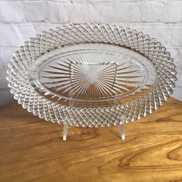 Vintage Anchor Hocking Miss America Clear Glass Oval Dish - Picture 1 of 6